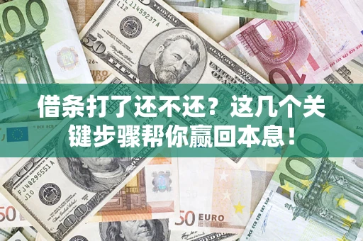 济南借条打了还不还？这几个关键步骤帮你赢回本息！