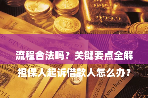 济南

担保人起诉借款人怎么办？流程合法吗？关键要点全解析