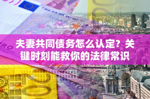 济南夫妻共同债务怎么认定？关键时刻能救你的法律常识